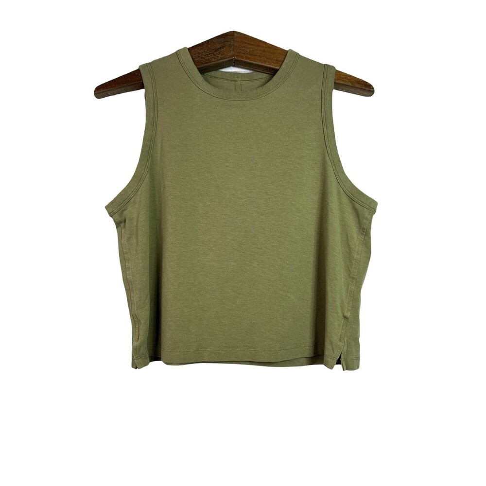 Lululemon Top Women Green Classic Fit Cotton Blend Tank Top Size S/M Athletic